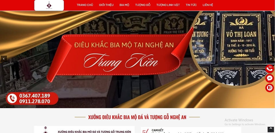 Điêu Khắc Bia Mộ Đá Nghệ An