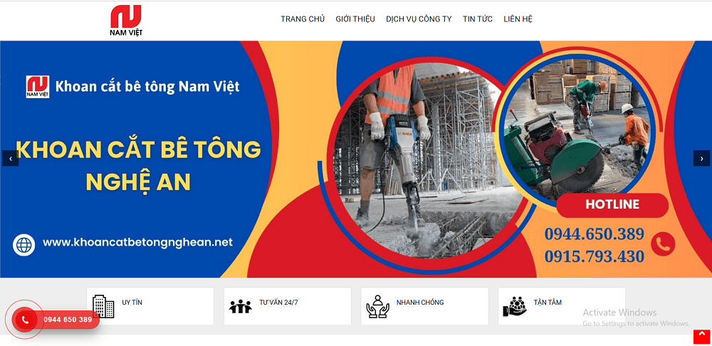 Khoan cắt bê tông Nam Việt