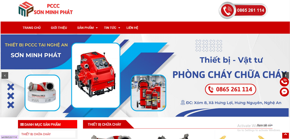 Thiết bị PCCC Vinh Nghệ An